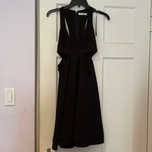 Halston Heritage Black Cut Out Sleeveless Dress